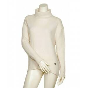 NEW BEATE HEYMANN women's turtleneck pullover sweater in cream